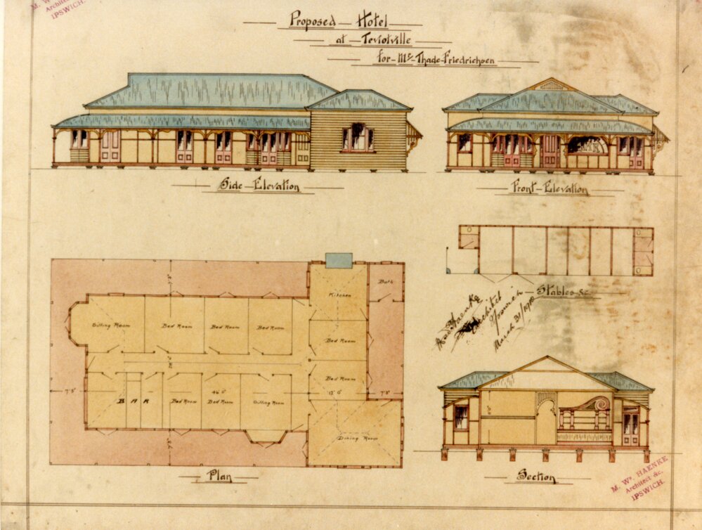 Proposed Hotel at Teviotville, Architectural Plans, 31 March 1910