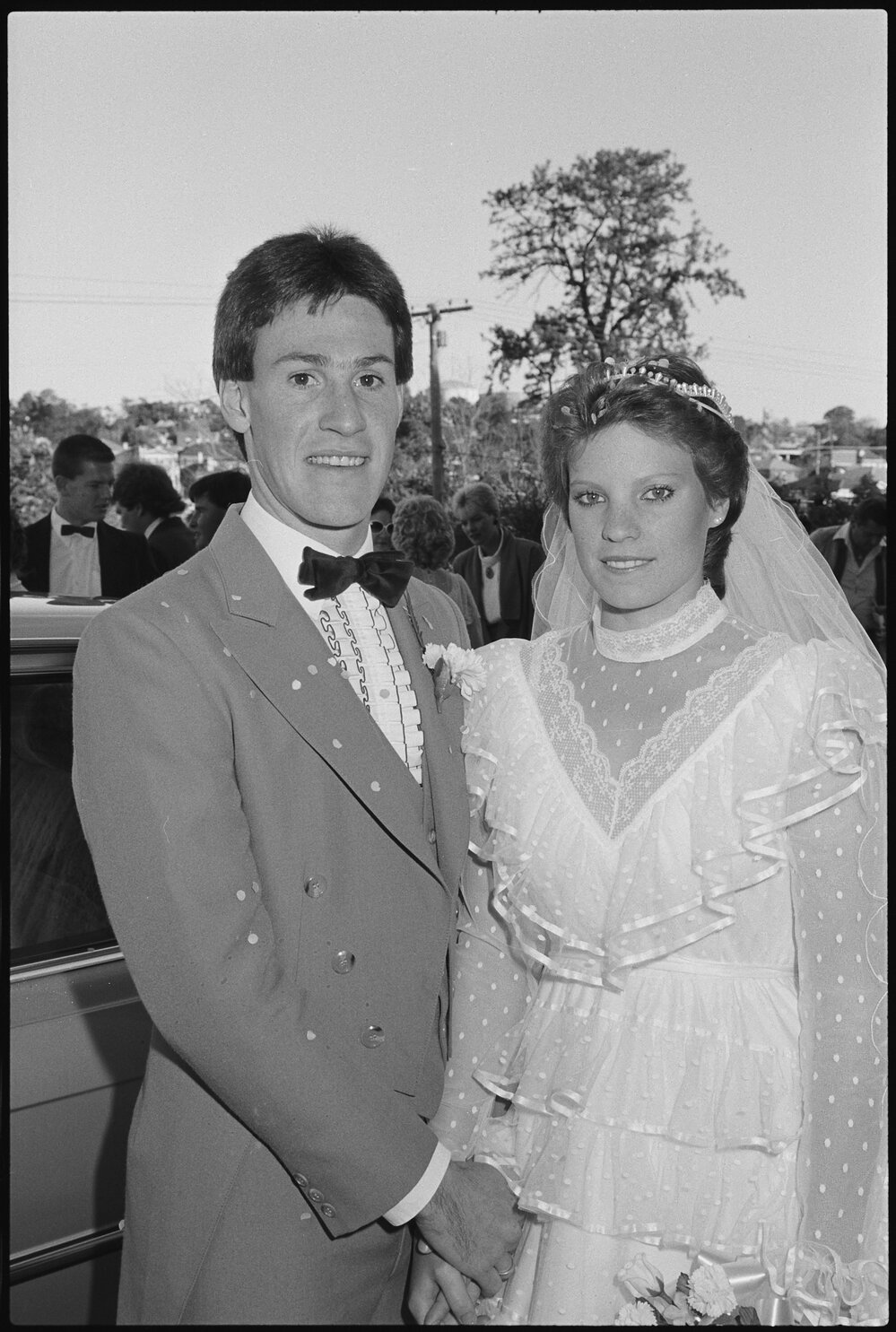 Bride and Groom, thought to be at St Mary's, Woodend, July 1985