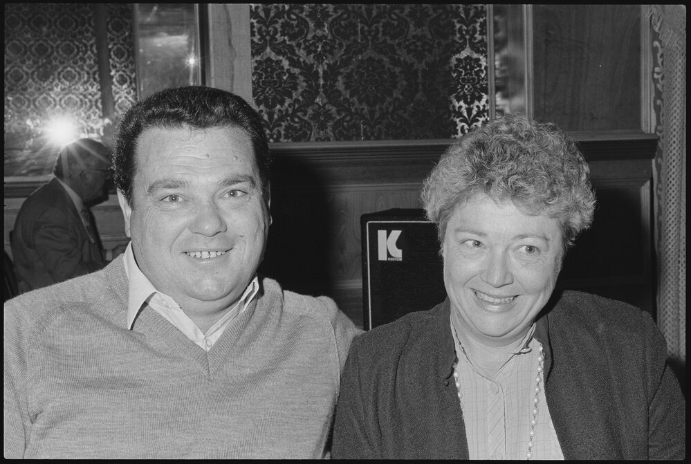 Peter and Pauline Ludski at a Restaurant, Ipswich, July 1985