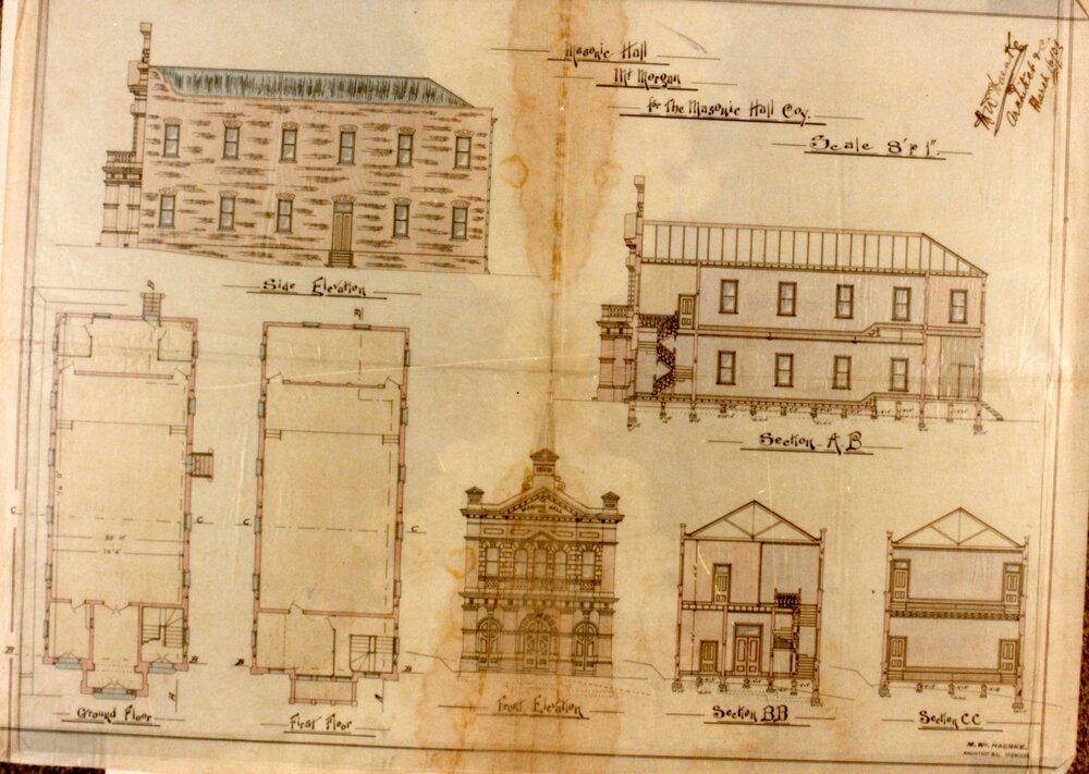 Masonic Hall, Mt Morgan, Architectural Plans, 1903