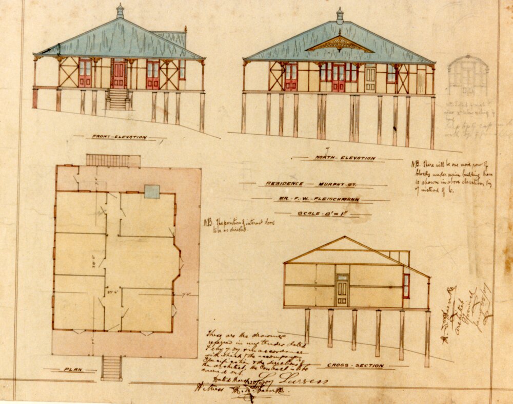 Residence Murphy Street, Architectural Plans, 1907