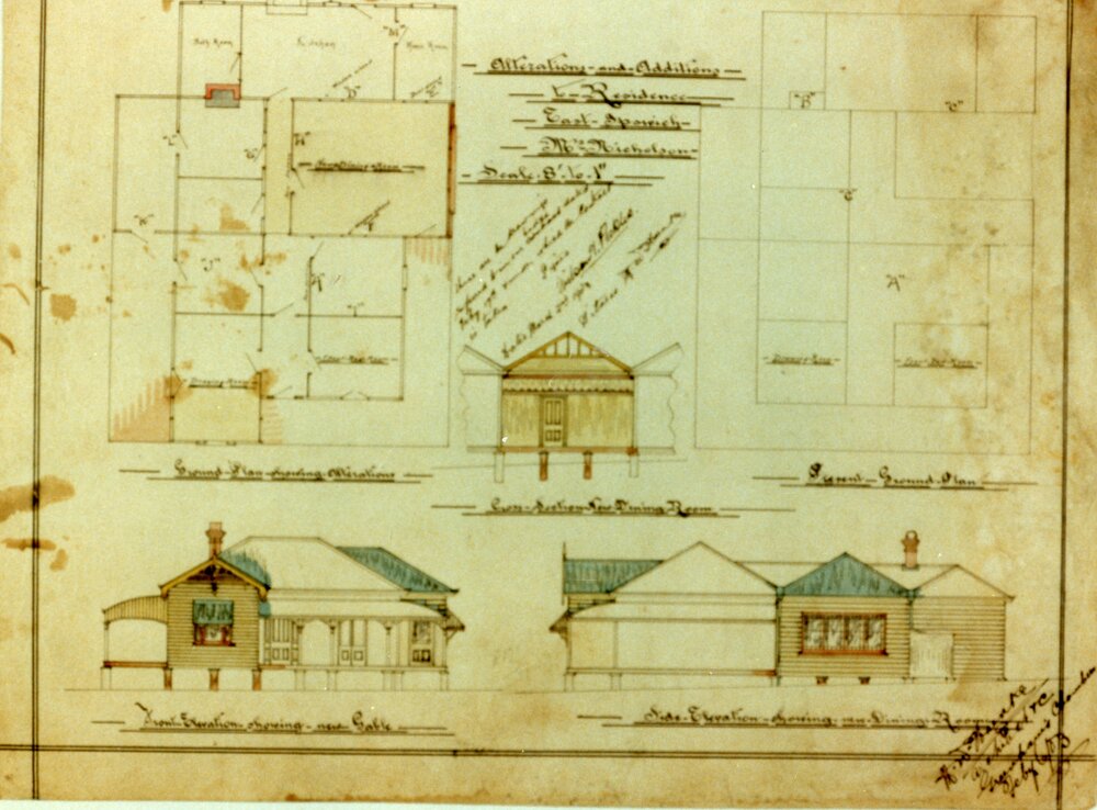 Alterations and Additions to Residence in East Ipswich, 1903
