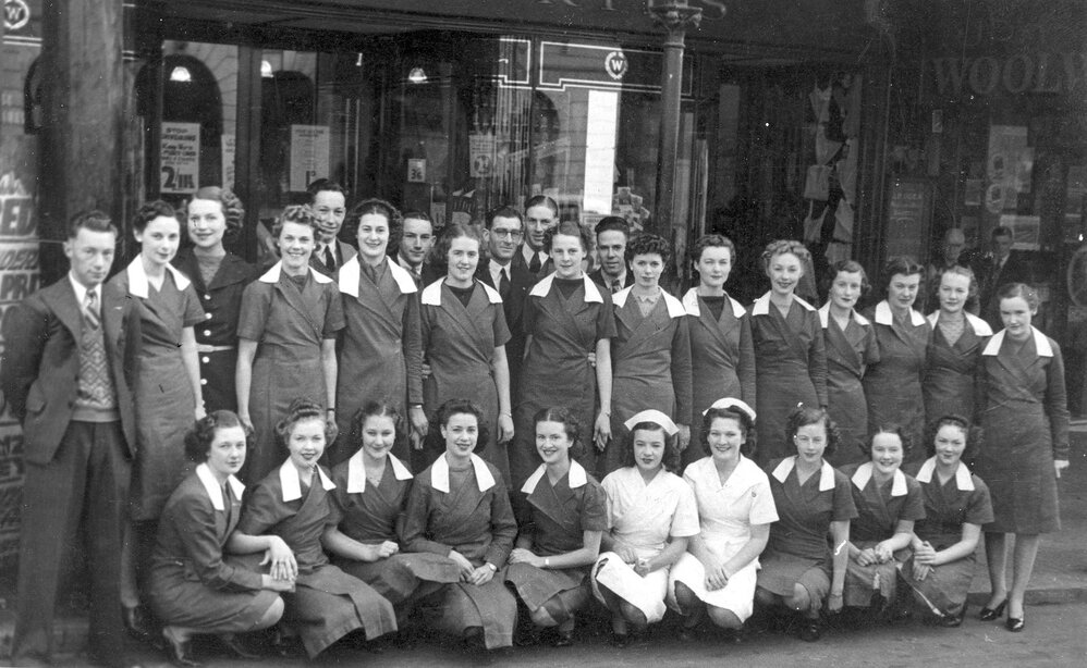 Staff at Woolworths, Brisbane Street, Ipswich, c.1940