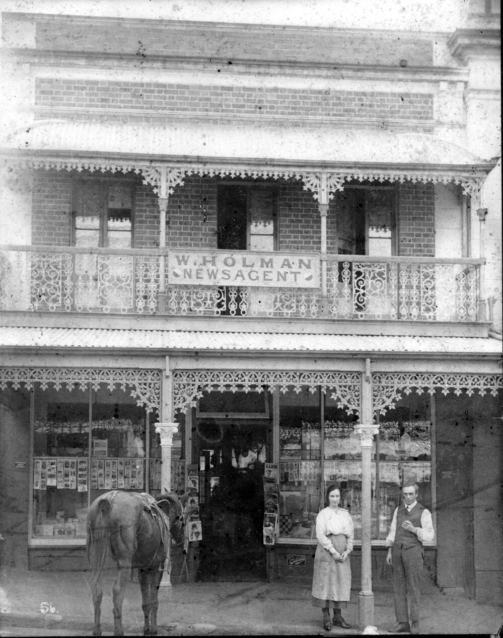 Holman's Newsagent, Brisbane Street, Ipswich, c.1921