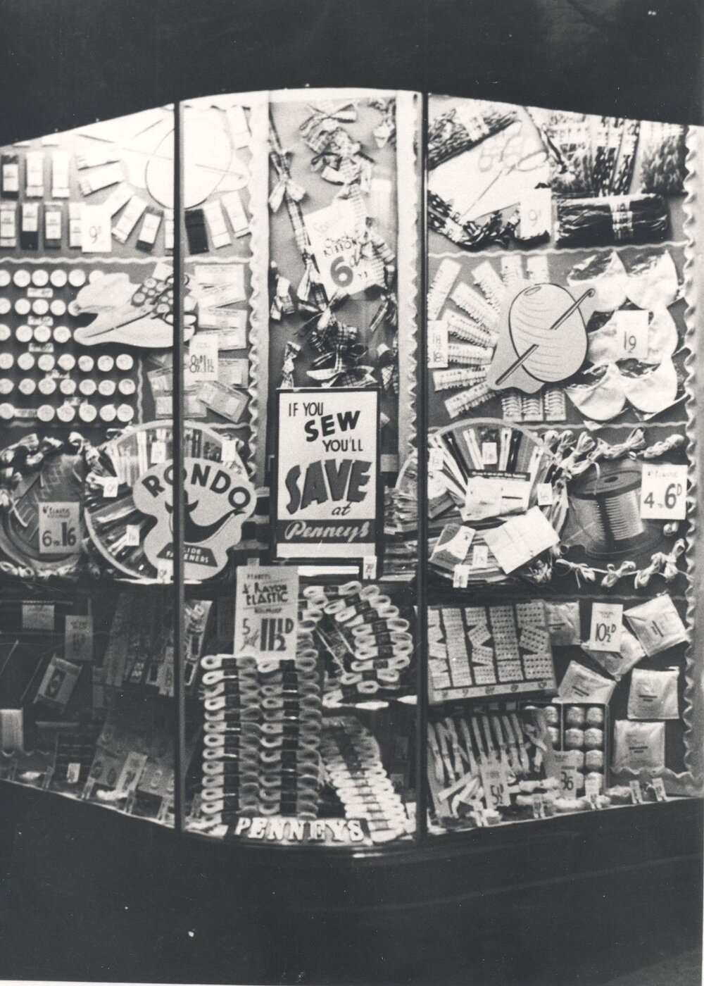 Penney's window display, Nicholas Street, Ipswich, early 1950s