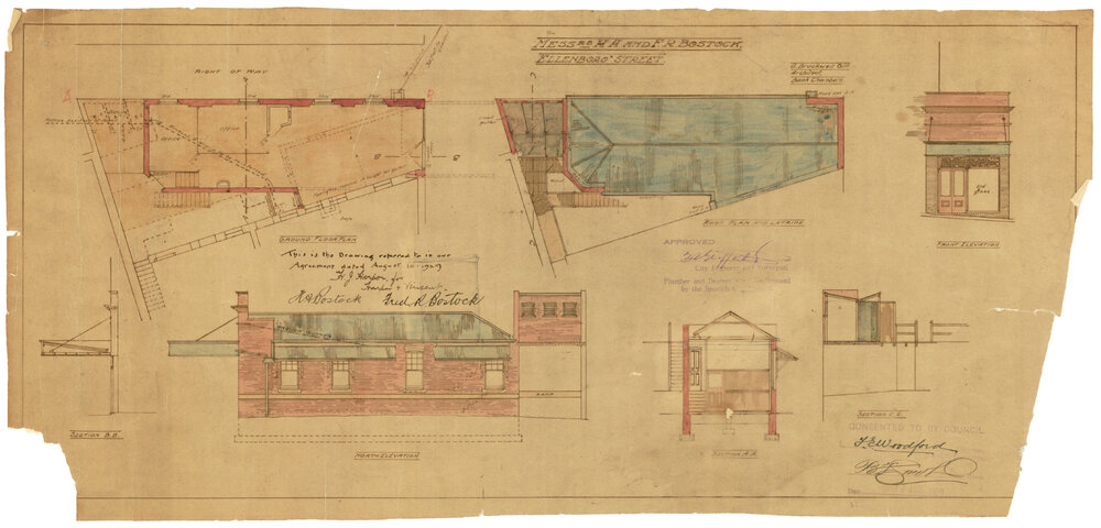 Ellenborough Street, Ipswich building for H.A. and F.R. Bostock / George Brockwell Gill, 1929