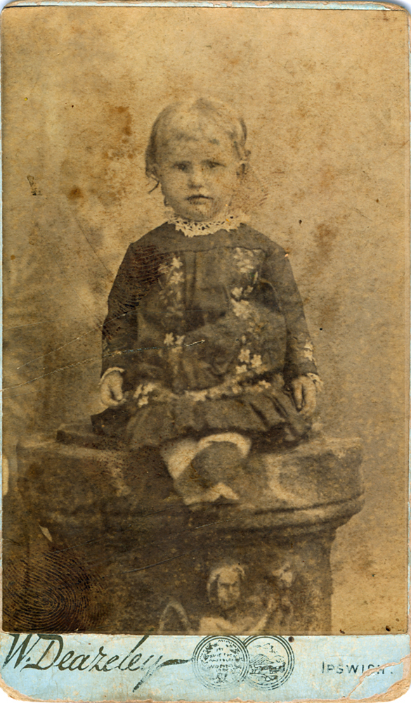 Unidentified child, Ipswich, late 1880s