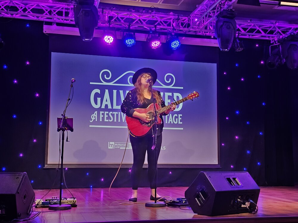 Sue Ray performing at opening event for Galvanized A Festival of Heritage 2023