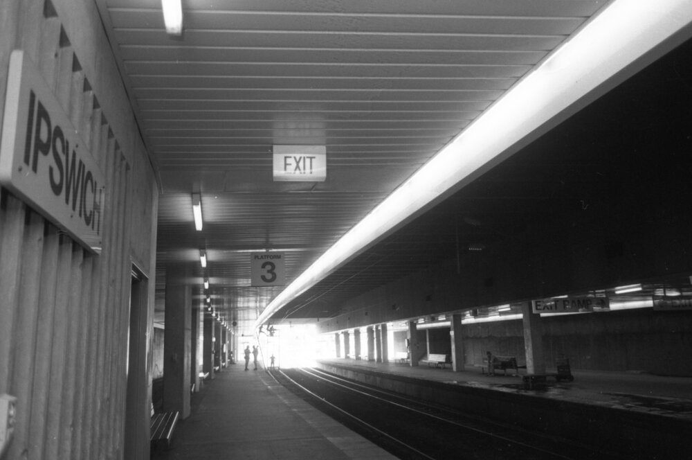 Platform 3, Ipswich Train Station, Ipswich, September 1980