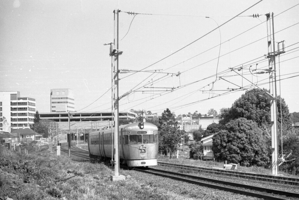 Silver Bullet Train 2006 outside Ipswich Train Station, Ipswich, September, 1980