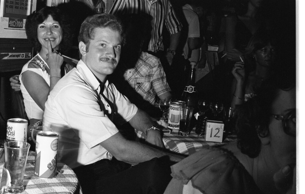 Patrons at Dusty's Country Music Club First Birthday Celebration, Ipswich, November 1979