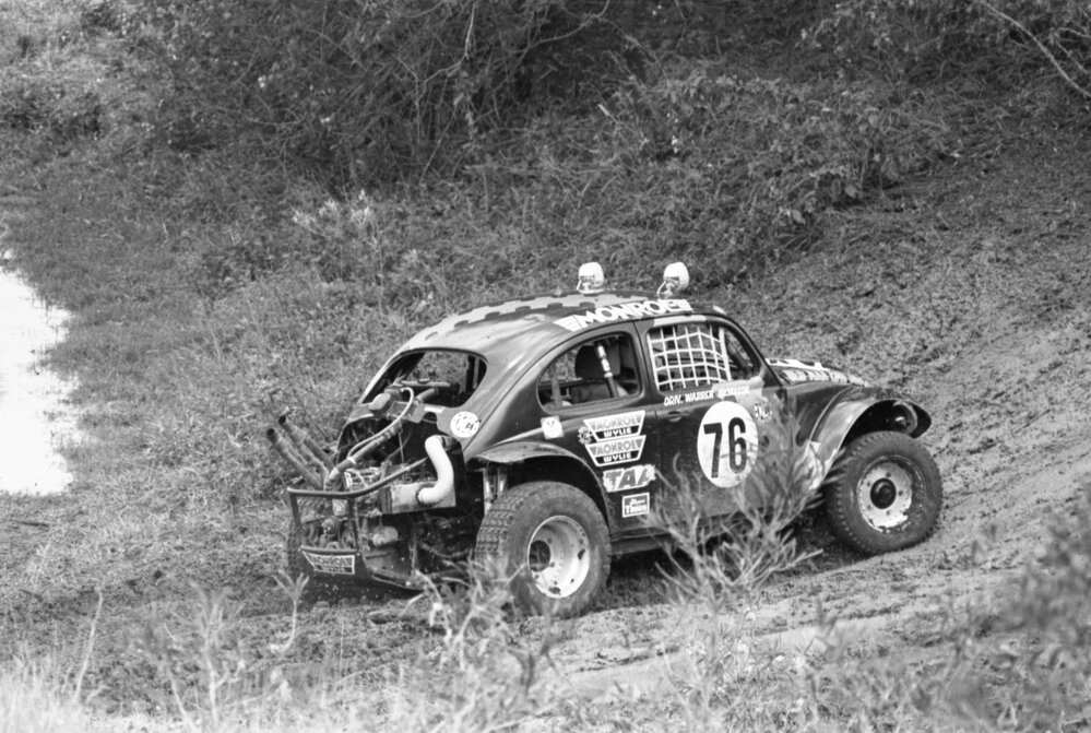 Volkswagen Beetle, No. 76, driven by Warren Nicholson, racing in the 1979 Queensland Times Off-Road Spectacular, Minden, Somerset, November 1979