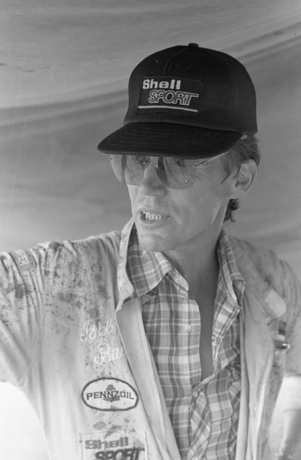Bob Baird, driver of the No. 4 Sprint Car at the 1979 Queensland Times Off-Road Spectacular, Minden, Somerset, November 1979