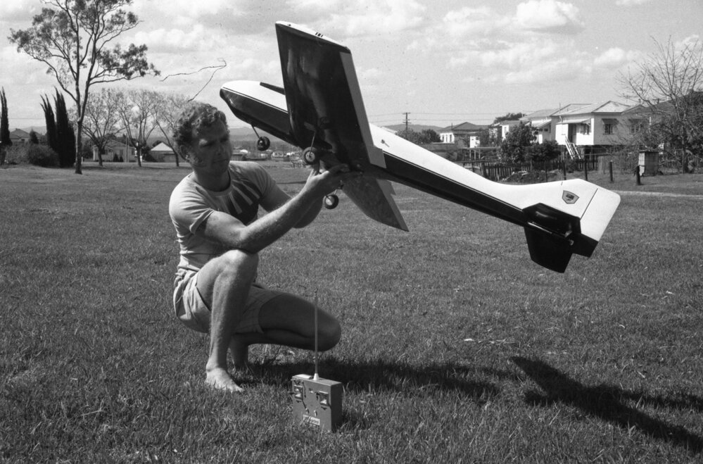 Model airplanes, Ipswich, 11th October 1977