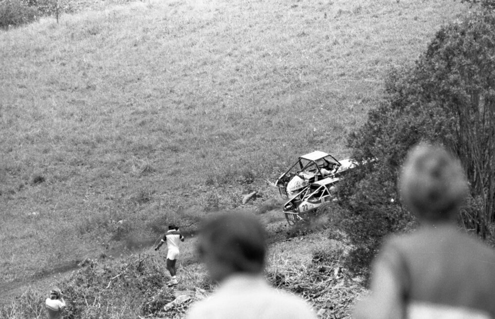 SORE Buggy, No. 22, driven by Tom Poots, and Sprint Car, No. 13, driven by Brian Mannion, racing in the 1979 Queensland Times Off-Road Spectacular, Minden, Somerset, November 1979