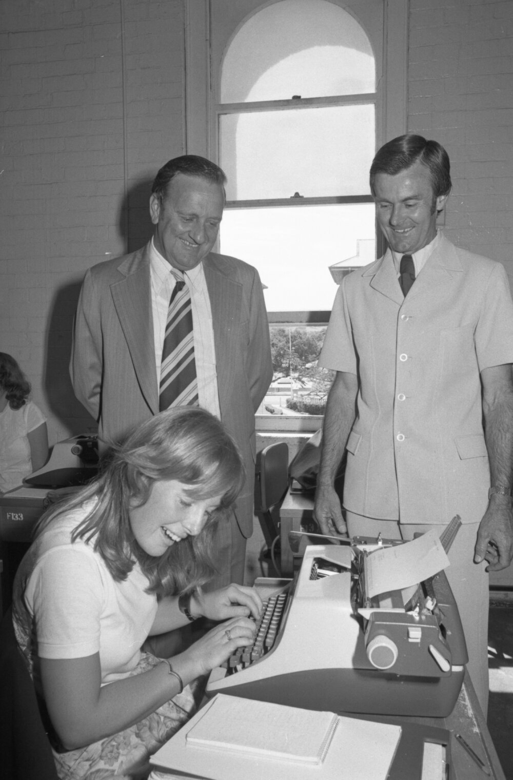Typewriters at the Technical College, Ipswich, October 1977