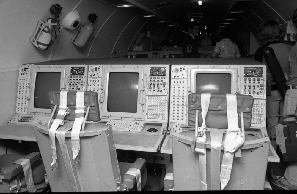 Interior of a RAAF plane, Amberley Air Base, Amberley, Ipswich, September 1980