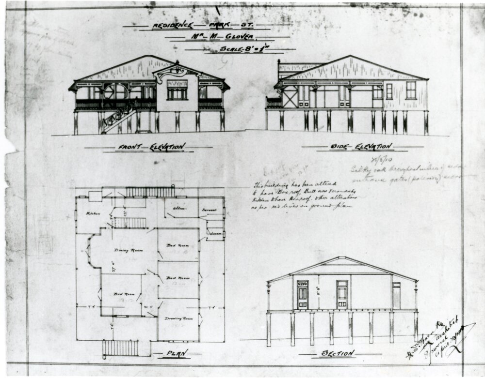 Residence, 20 Park Street, Ipswich, Architectural Plans, 1910
