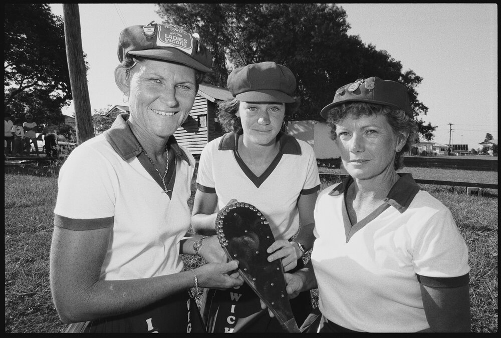 Unidentified Ipswich Ladies Vigoro players, Ipswich, January 1986