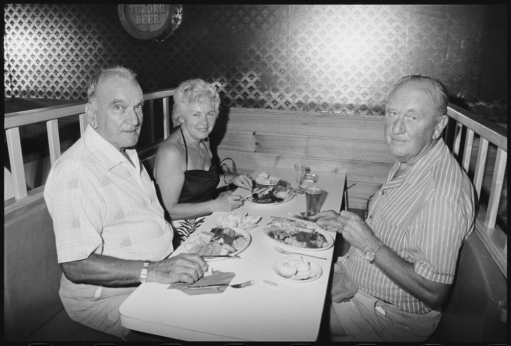 Unidentified diners at a restaurant, Ipswich, January 1986