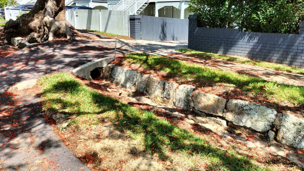 Stone Kerbing and Gutters, Brisbane Road, Redbank, Ipswich, 2023