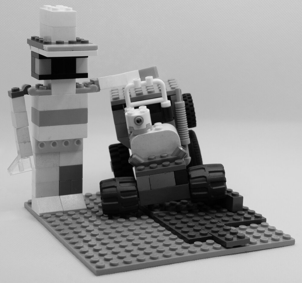 Brickswich version of an 'Unknown family husking maize in front of a house on farm, Laidley', from the 1900s.