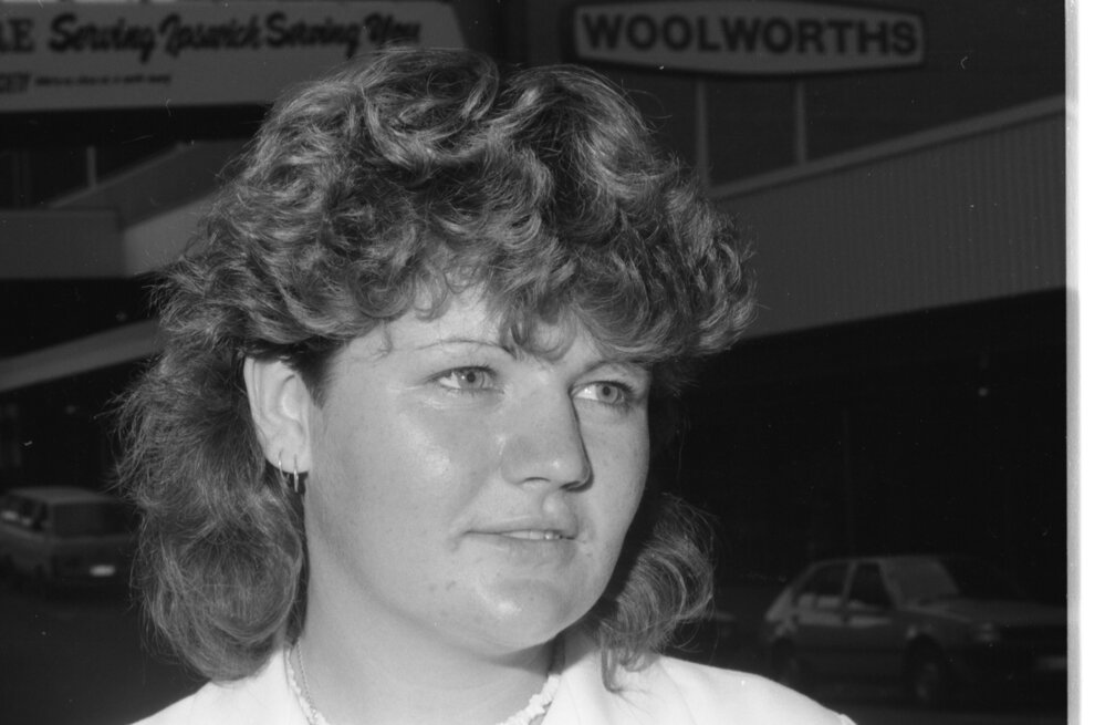 Unidentified woman, Ipswich, February 1985