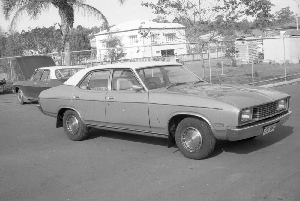 Ford Fairmont Sedan, car advertisement, Ipswich, August 1980