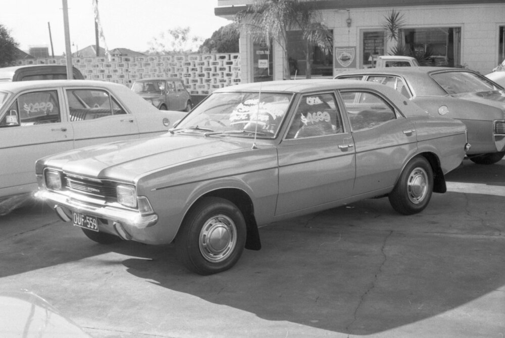 Ford Cortina (1976), car advertisement for Currie Motors, Ipswich, August 1980