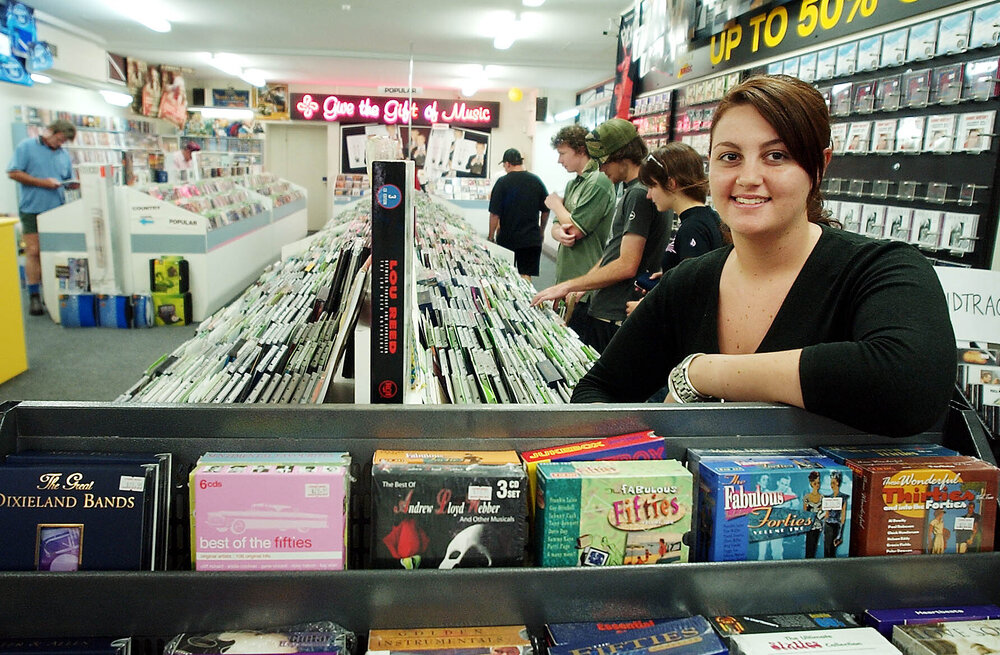 Unidentified woman in Cosmic Music, Ipswich, December 2003