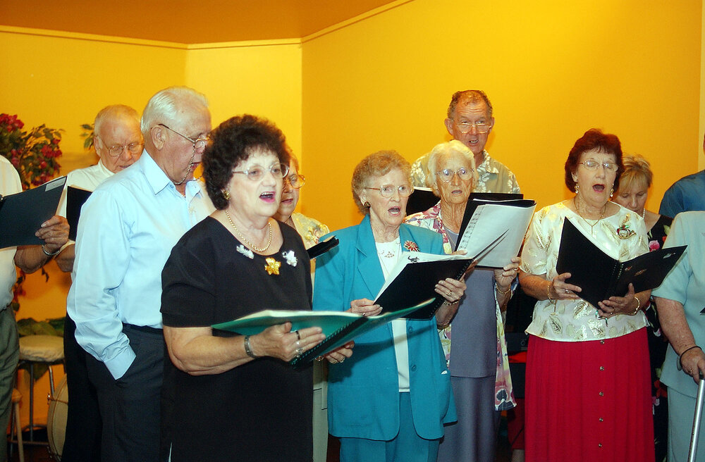 Unidentified Christmas carolers at Christmas event, Ipswich, December 2003