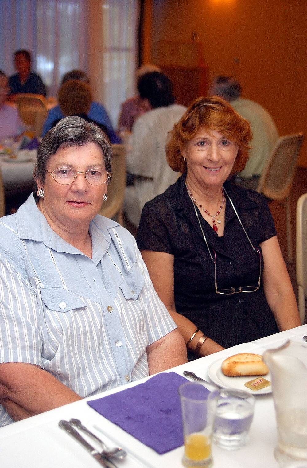 Kathleen Moreno from Camira and Adele Griffin from Bellbird park at Christmas event, Ipswich, December 2003