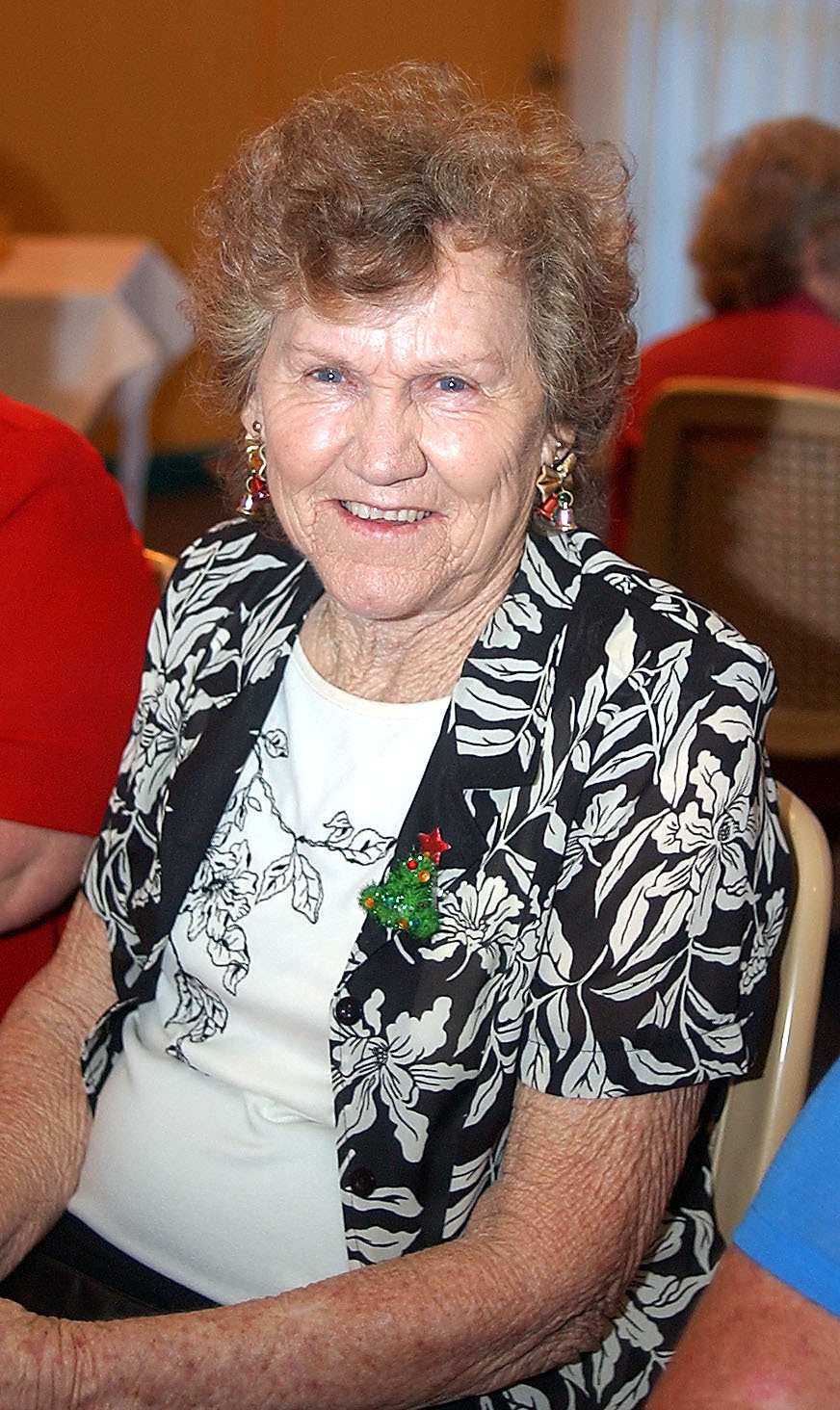 Margaret McDonald from Silkstone at Christmas event, Ipswich, December 2003