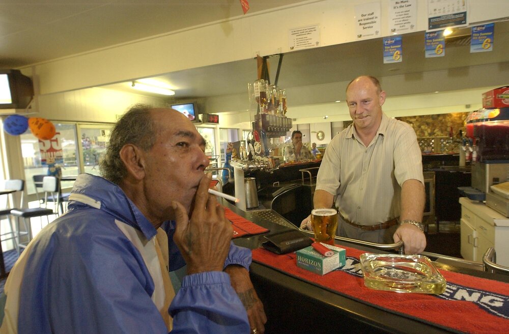 Two unidentified men at pub, Ipswich, December 2003