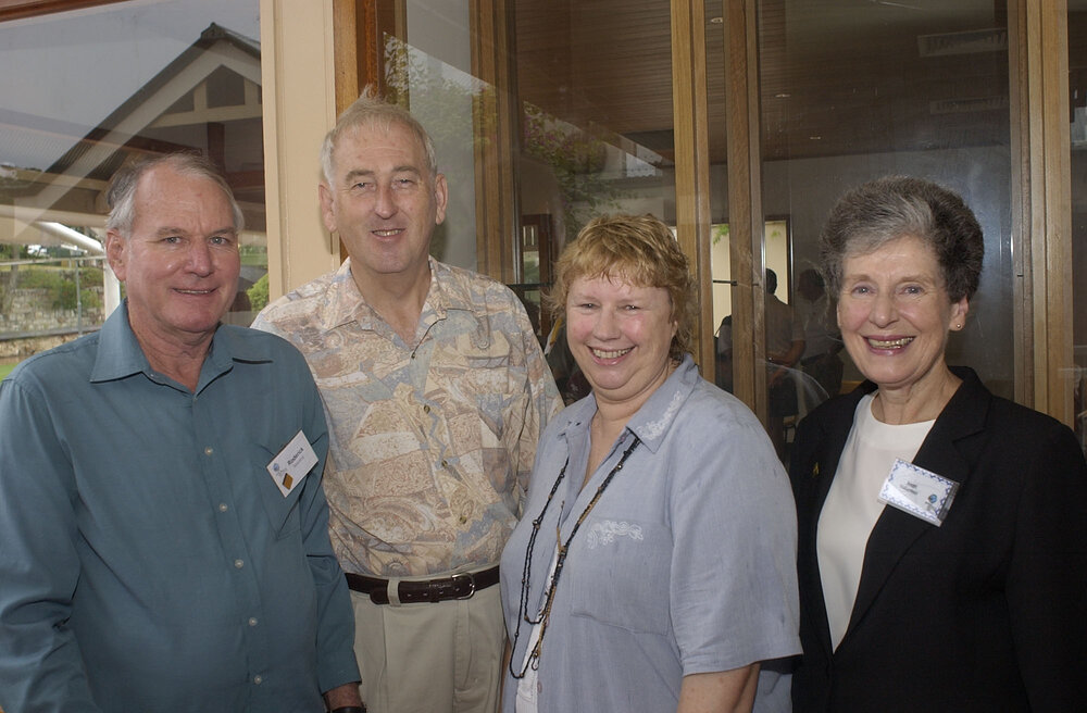 Roderick Boyle, Bob Green, Margaret Kloostra and Joan Martin, Ipswich, December 2003