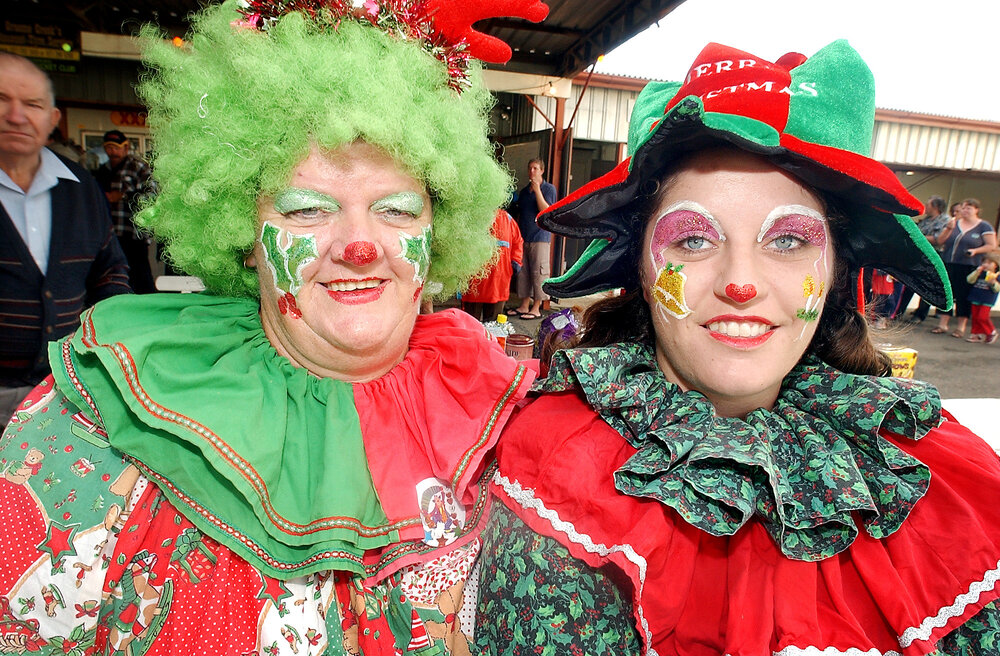 JJ and Tootsie from Clowns Party Time at the Christmas Carnival at Marburg, Marburg, December 2003