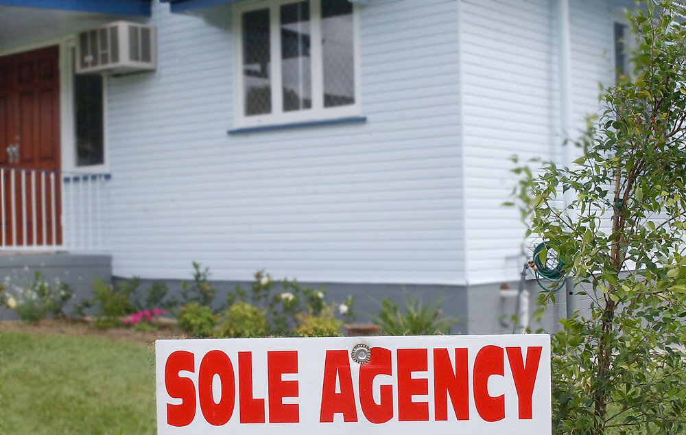 Sole agency sign, Ipswich, December 2003