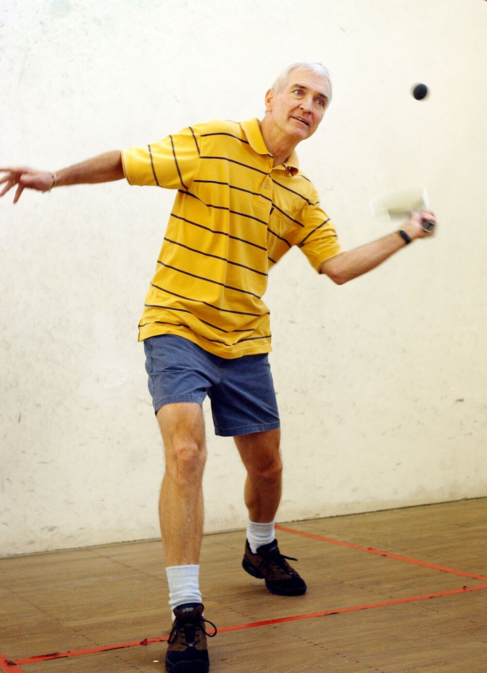 Unidentified man playing table tennis, Ipswich, September 2003