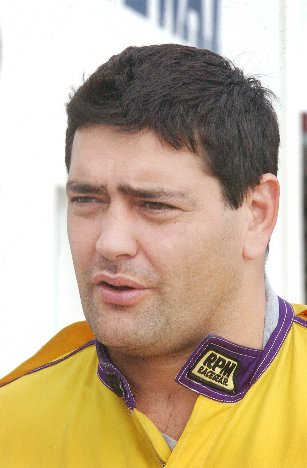 Glenn Panoho in racing gear, Ipswich, September 2003