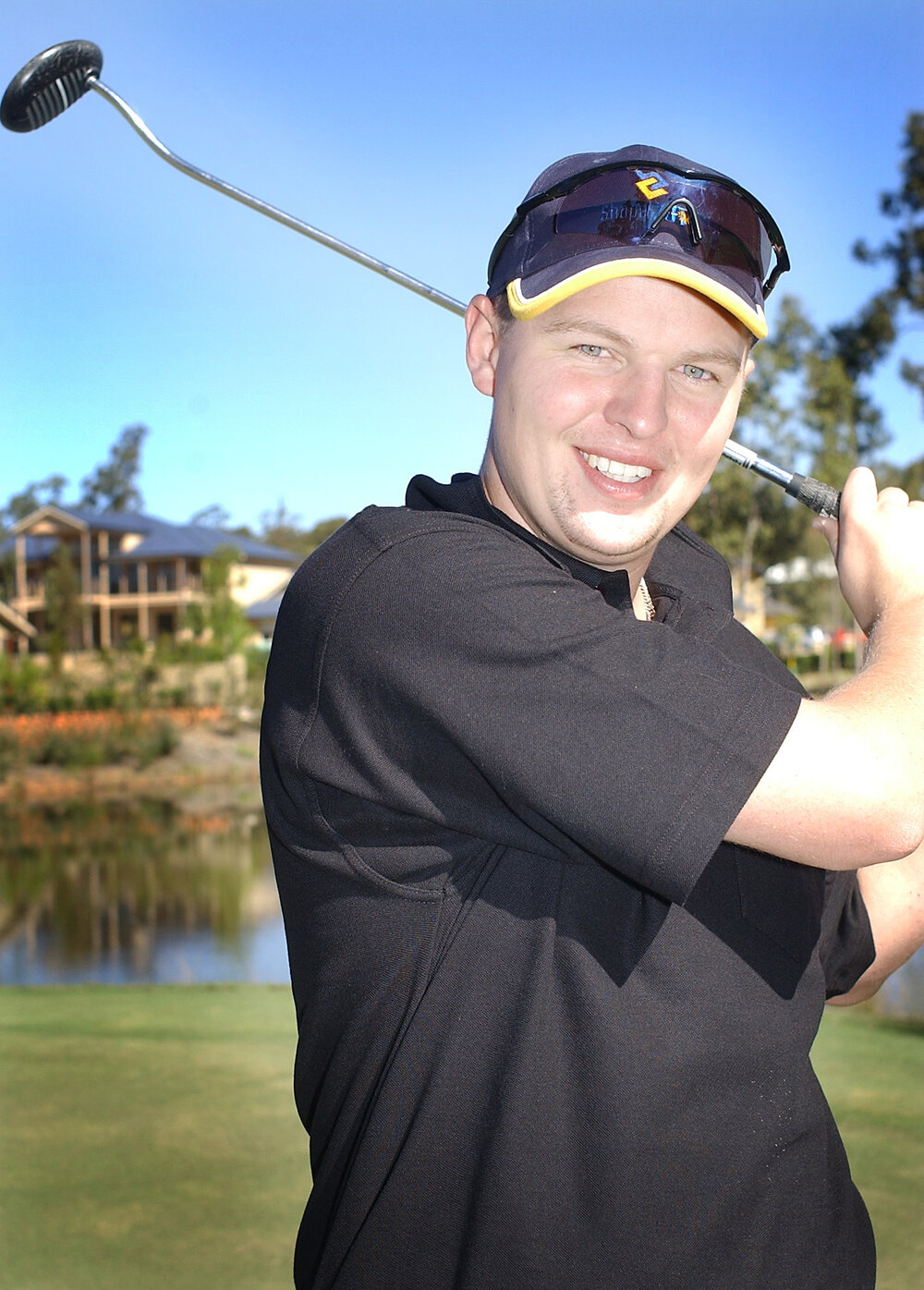 Monte Bloom at golf course, Ipswich, September 2003