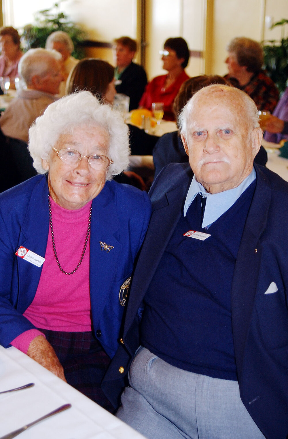 Leone and Victor Napier at the Ipswich Heart Support Club reunion, Ipswich, September 2003