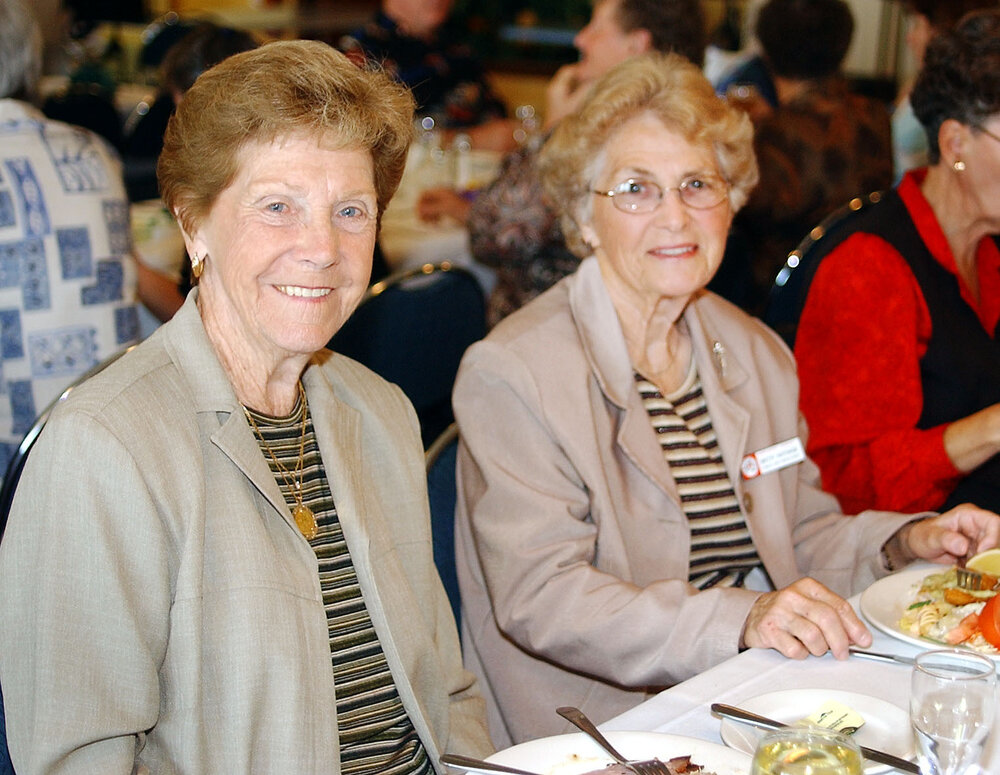 Noela Duce and Betty Kathage at the Ipswich Heart Support Club reunion, Ipswich, September 2003