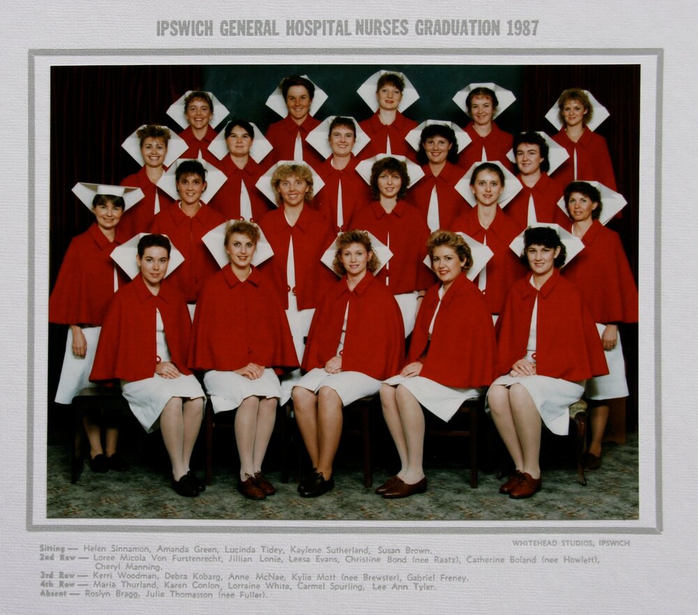 General Nursing Graduates, Ipswich General Hospital, Ipswich, 1987