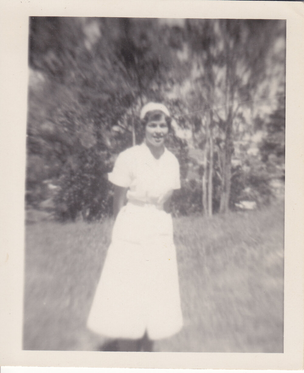 Nurse Grace Salisbury, Ipswich Hospital Grounds, Ipswich, 1950s