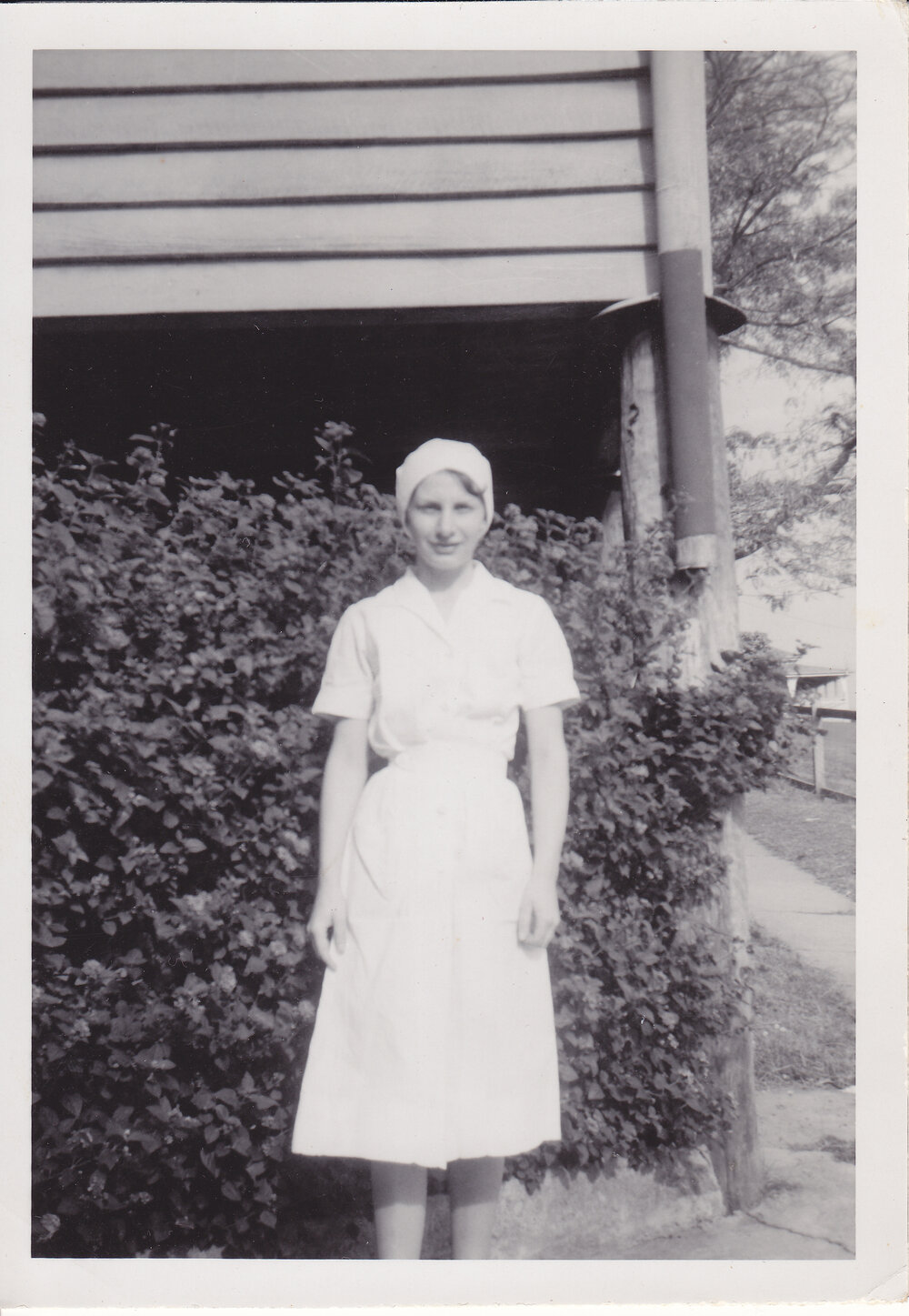 Nurse D Ham in Hospital Grounds, Ipswich Hospital, Ipswich, 1950s