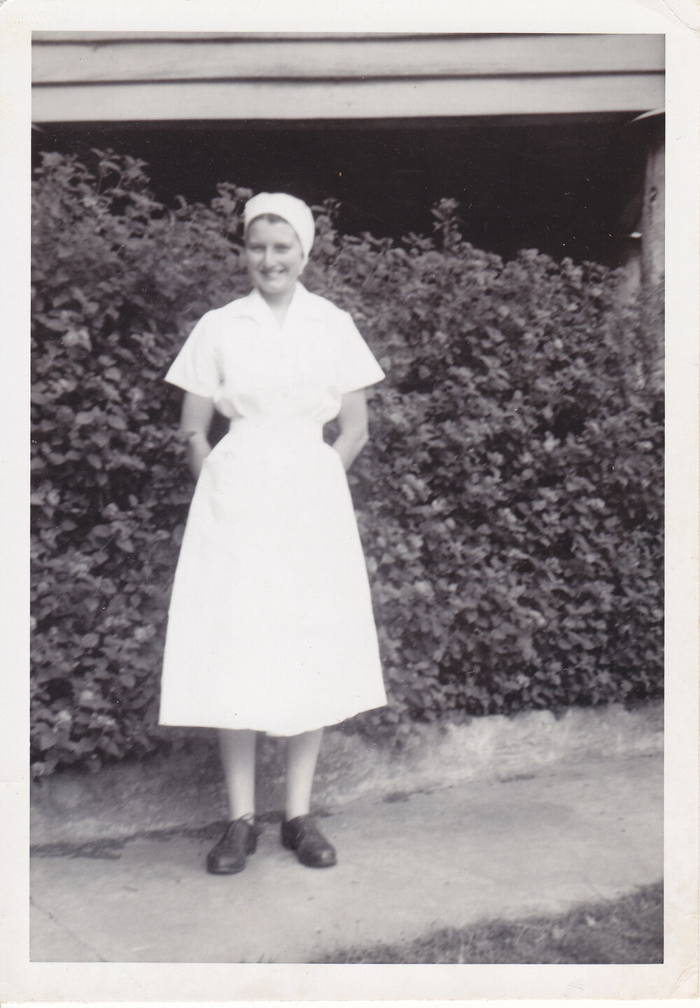 Nurse in Hospital Grounds, 1950s