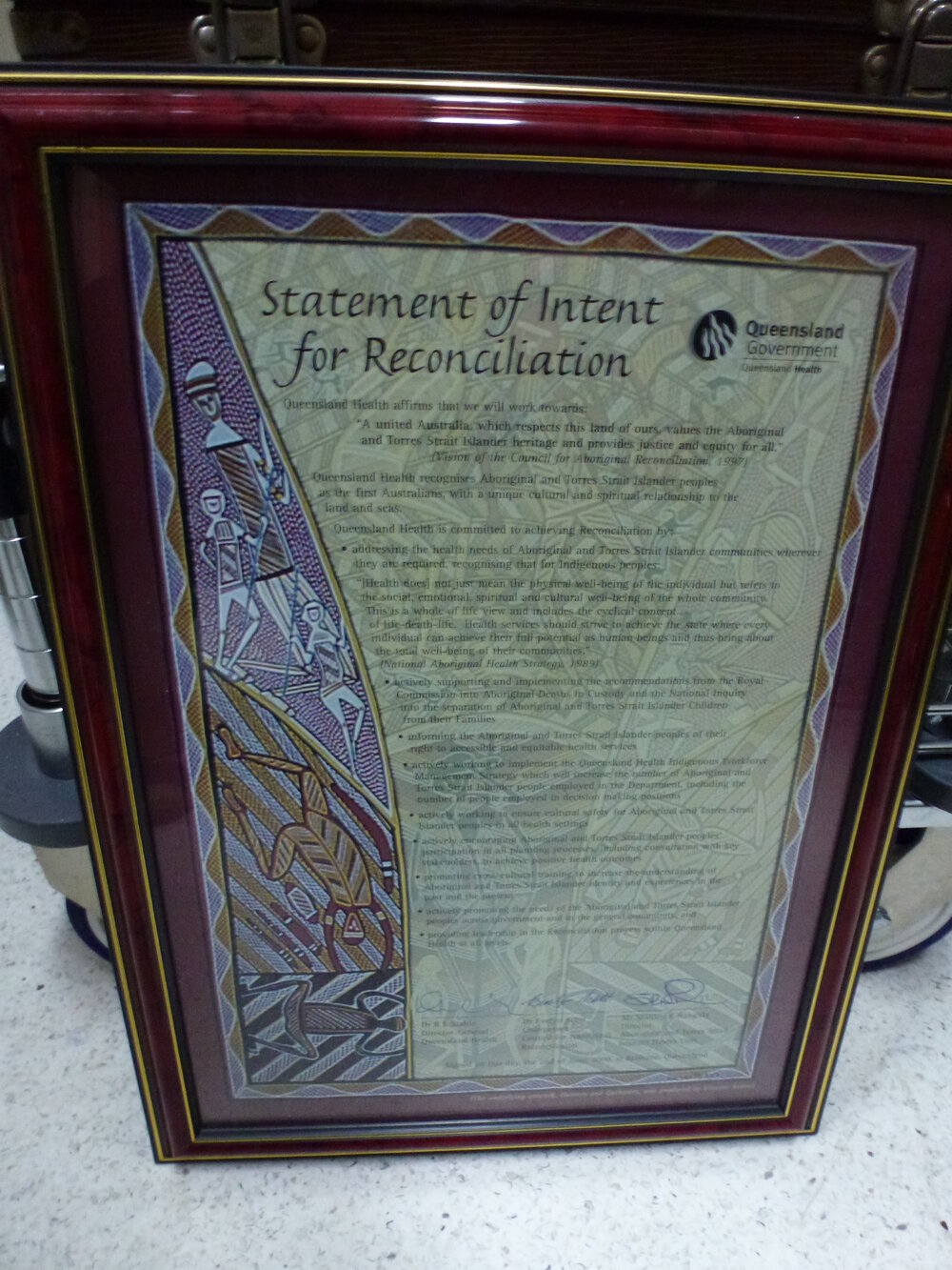 Statement of Intent for Reconciliation, 2000; Q Govt document
