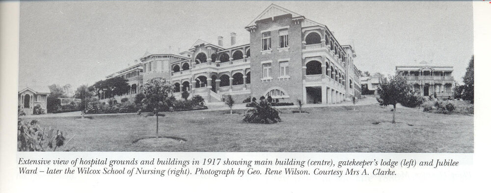 Panorama Hospital buildings from East, 1917
