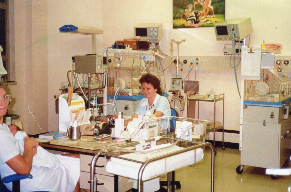 Deb student midwife, 1990s