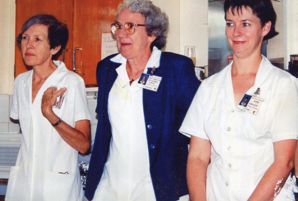 Helen (Ursula) Mackenzie, Annette Kirkwood,  Lyn(Carmel) Dunne, 1990s